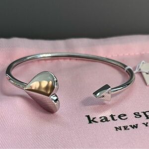 Kate Spade New York Women's Heritage Spade Metal Flex Cuff Silver